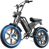 20" Fat Tyre Electric Bike for Adults, 48V 15Ah Removable Battery, 1500W Peak Motor E-Bike, 7-Speed Mountain Bike