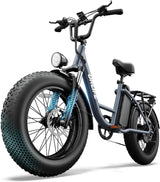 20" Fat Tyre Electric Bike for Adults, Removable Battery, 7-Speed E-Bike with Colour LCD Display, Mountain