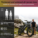 20" Fat Tyre Electric Bike for Adults, 48V 18.2Ah Removable Battery, Dual Suspension E-Bike with 7-Speed & Disc Brakes
